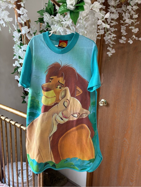 Vintage Other - Vintage Teal Kids Nightgown with Lion King Disney Graphic